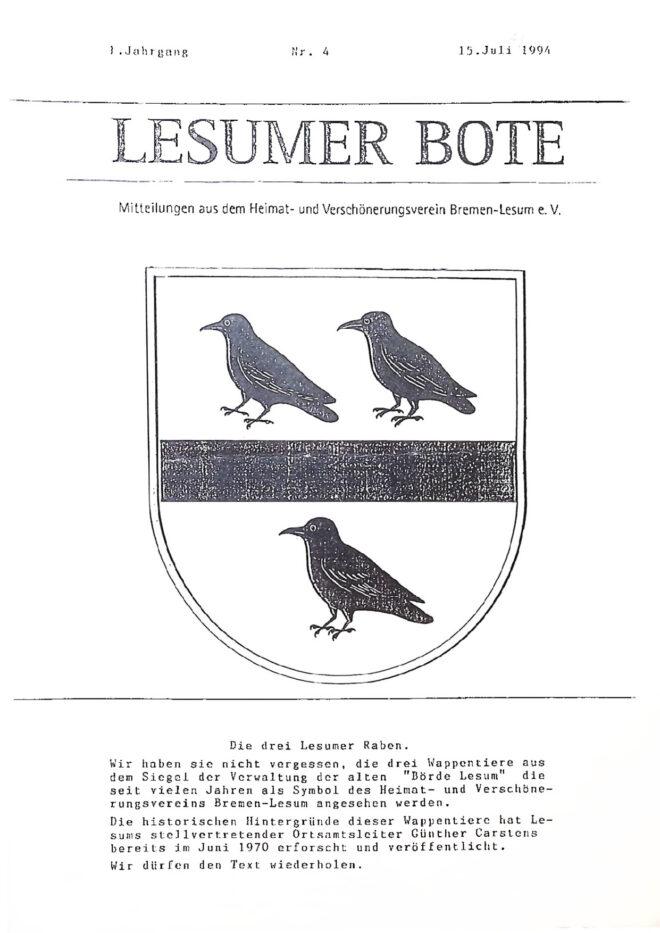 Titelbild Lesumer Bote Nr. 4