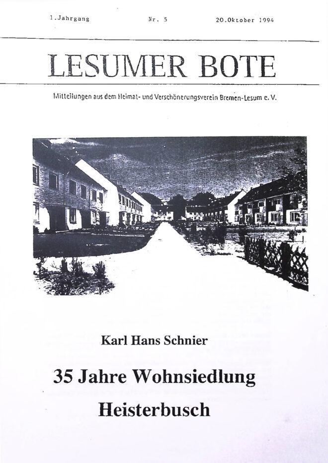 Titelbild Lesumer Bote Nr. 5