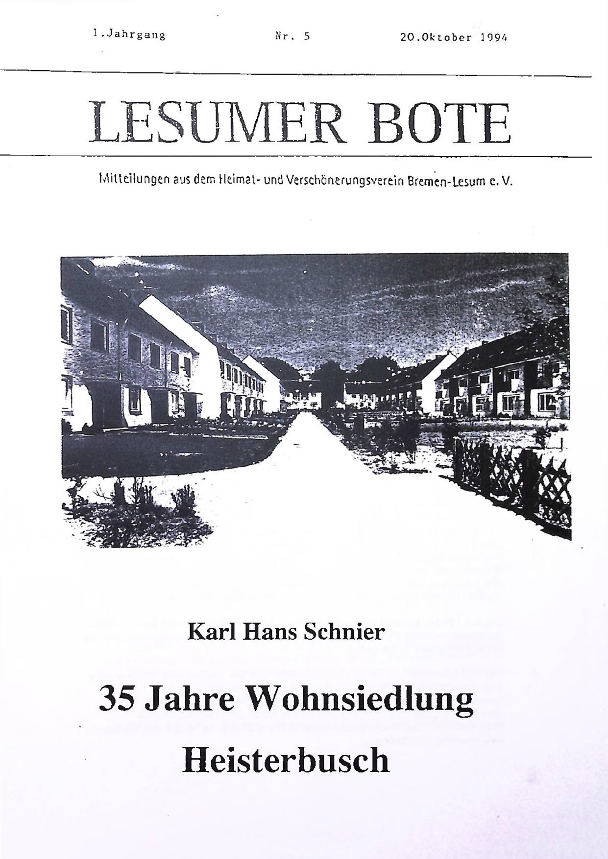 Titelbild Lesumer Bote Nr. 5
