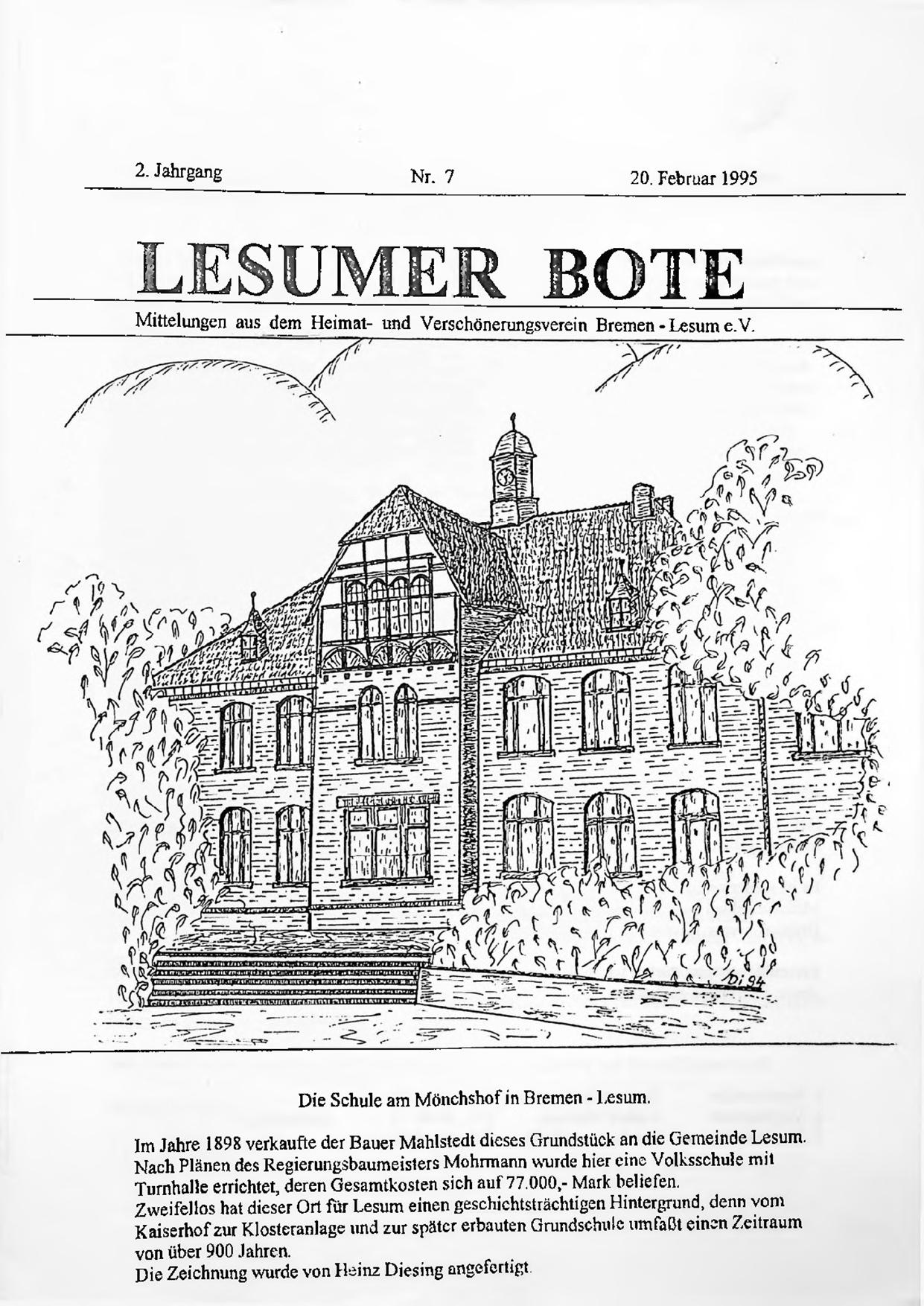 Titelbild Lesumer Bote Nr. 7