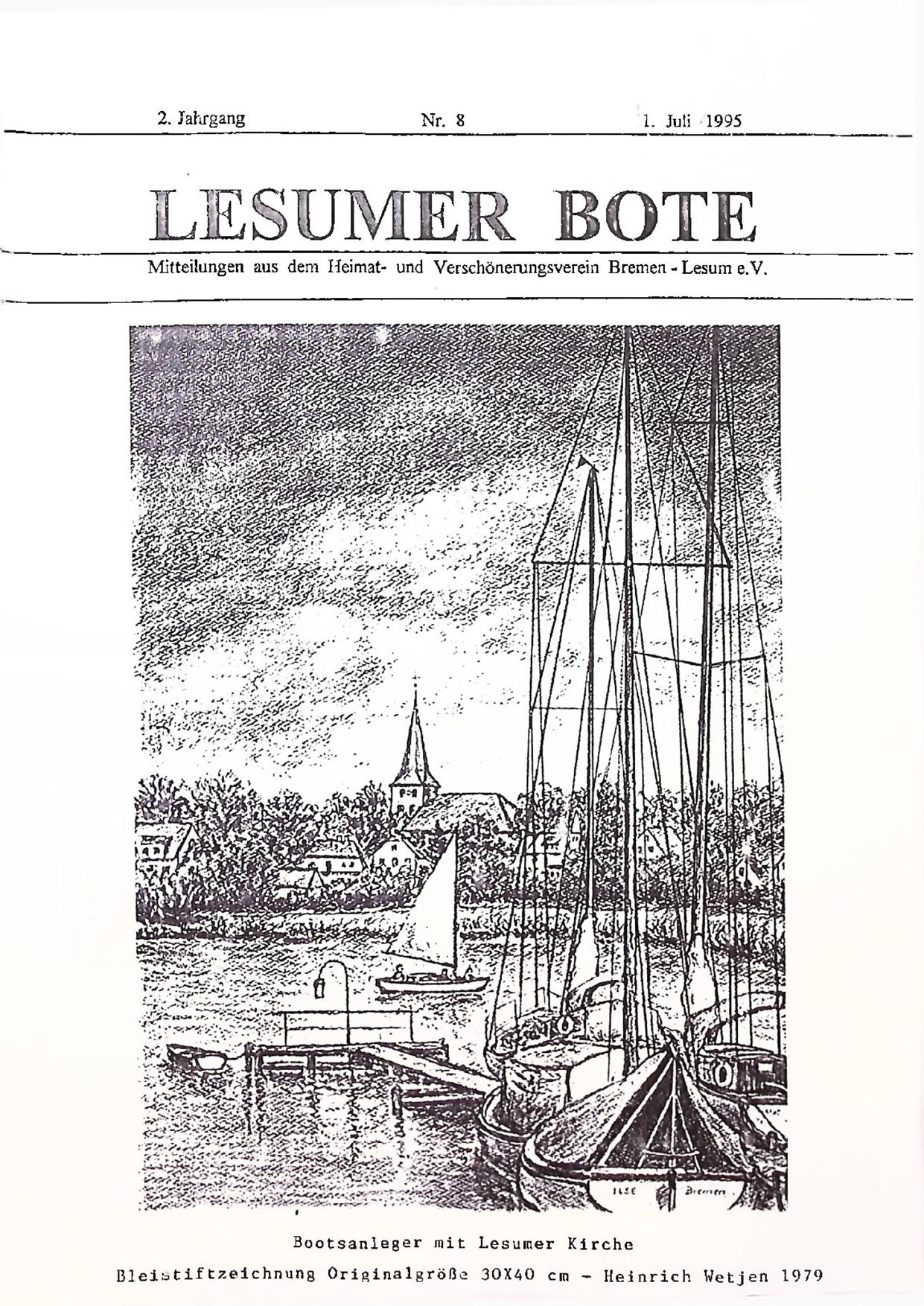 Titelbild Lesumer Bote Nr. 8