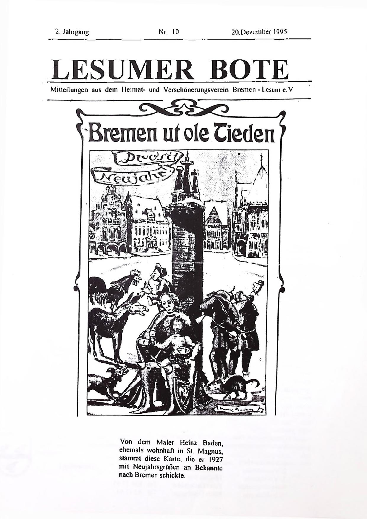 Titelbild Lesumer Bote Nr. 10