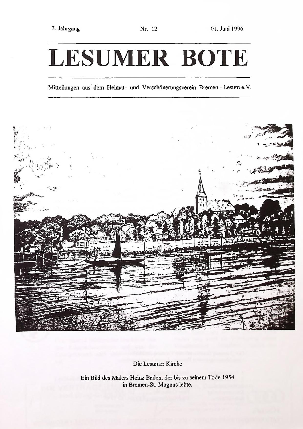 Titelbild Lesumer Bote Nr. 12