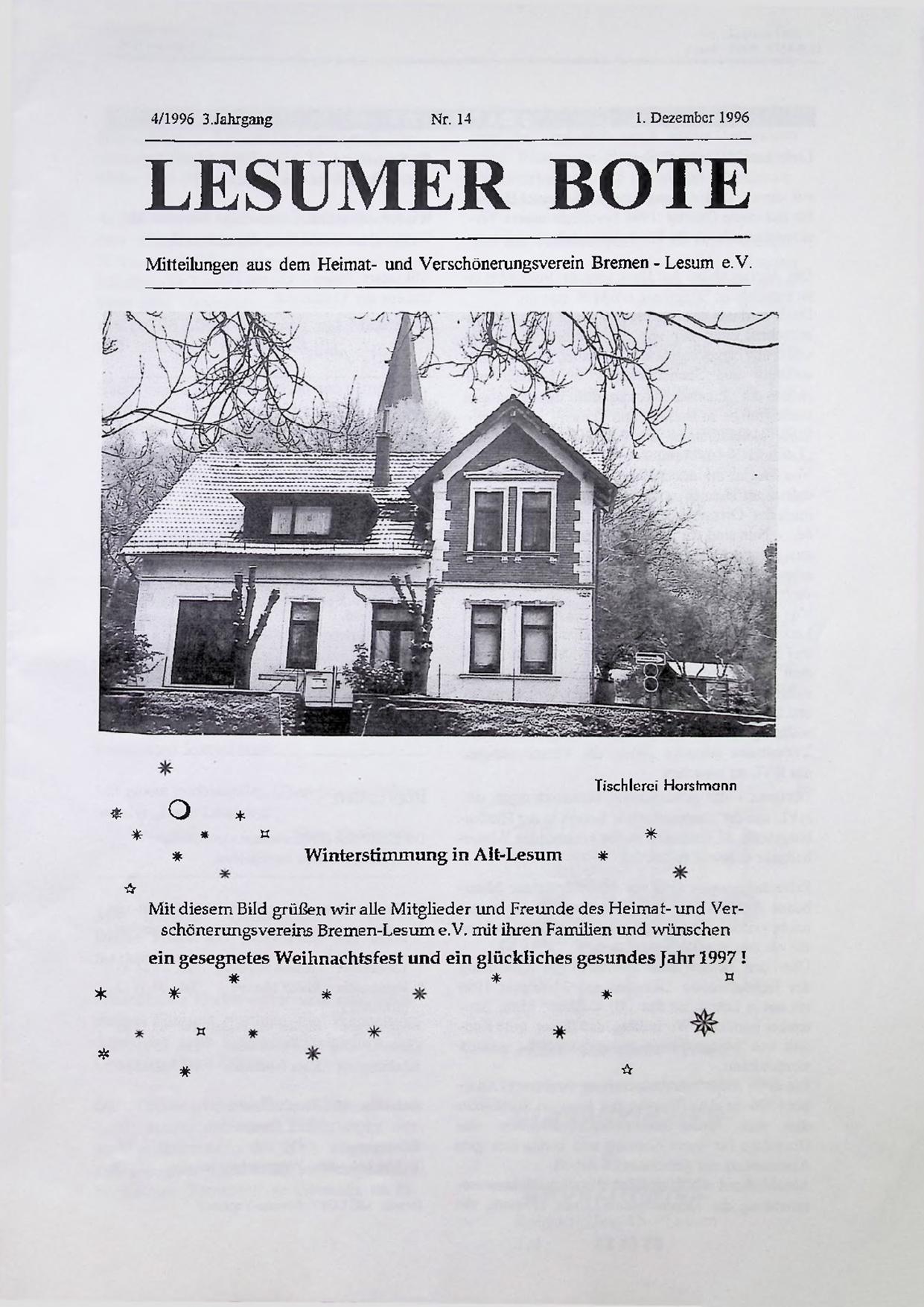 Titelbild Lesumer Bote Nr. 14