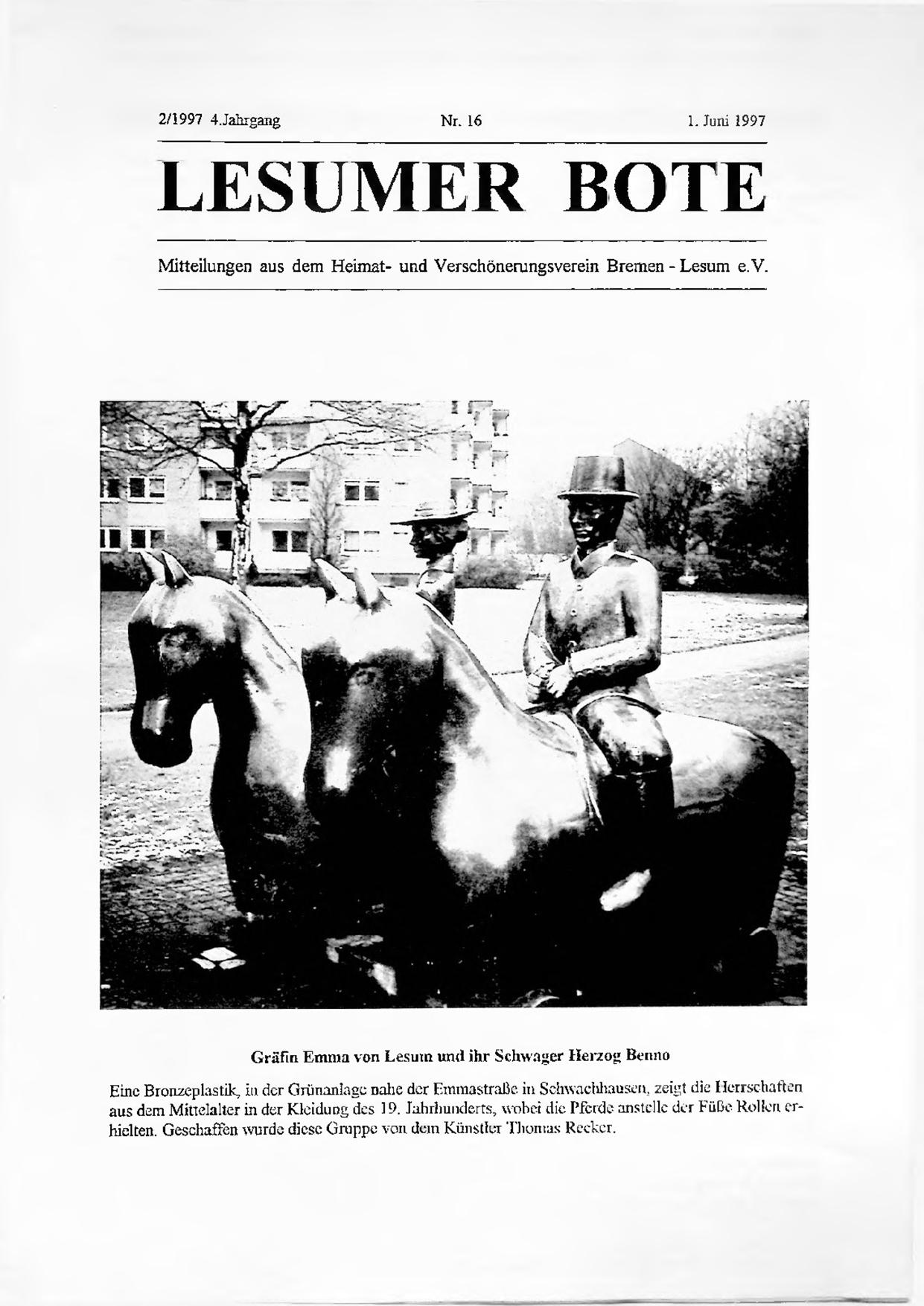 Titelbild Lesumer Bote Nr. 16