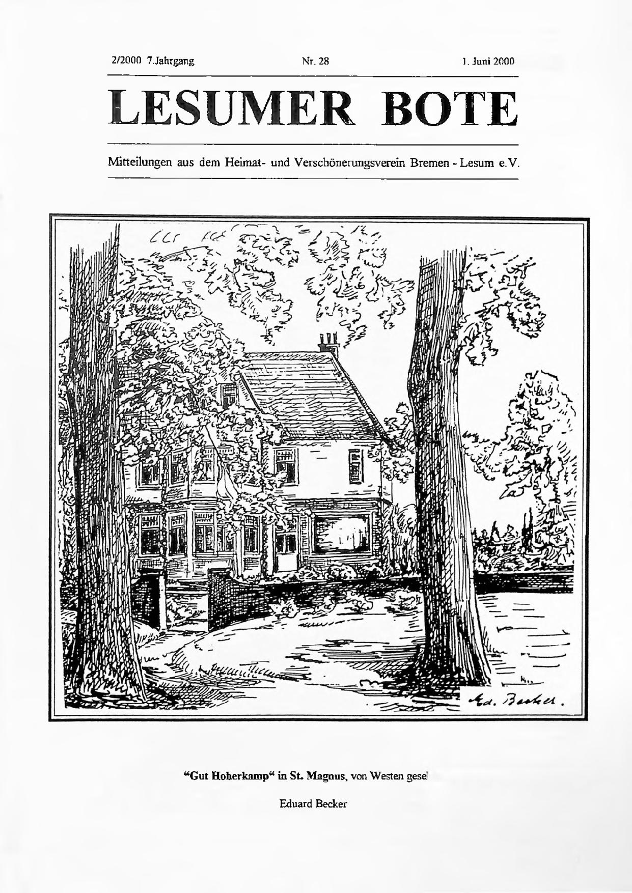 Titelbild Lesumer Bote Nr. 28