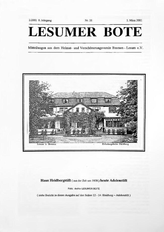 Titelbild Lesumer Bote Nr. 31