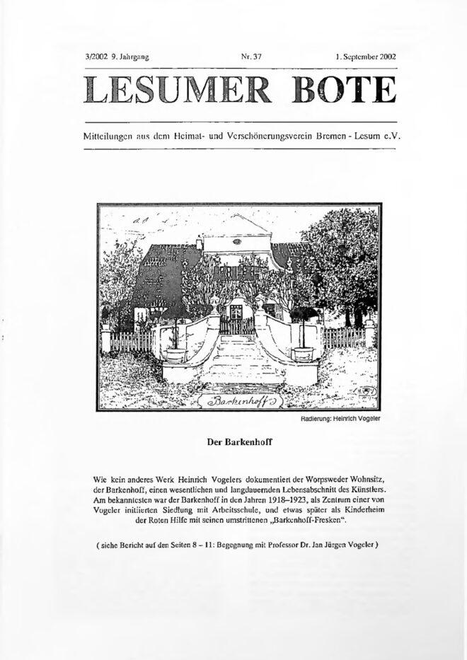 Titelbild Lesumer Bote Nr. 37