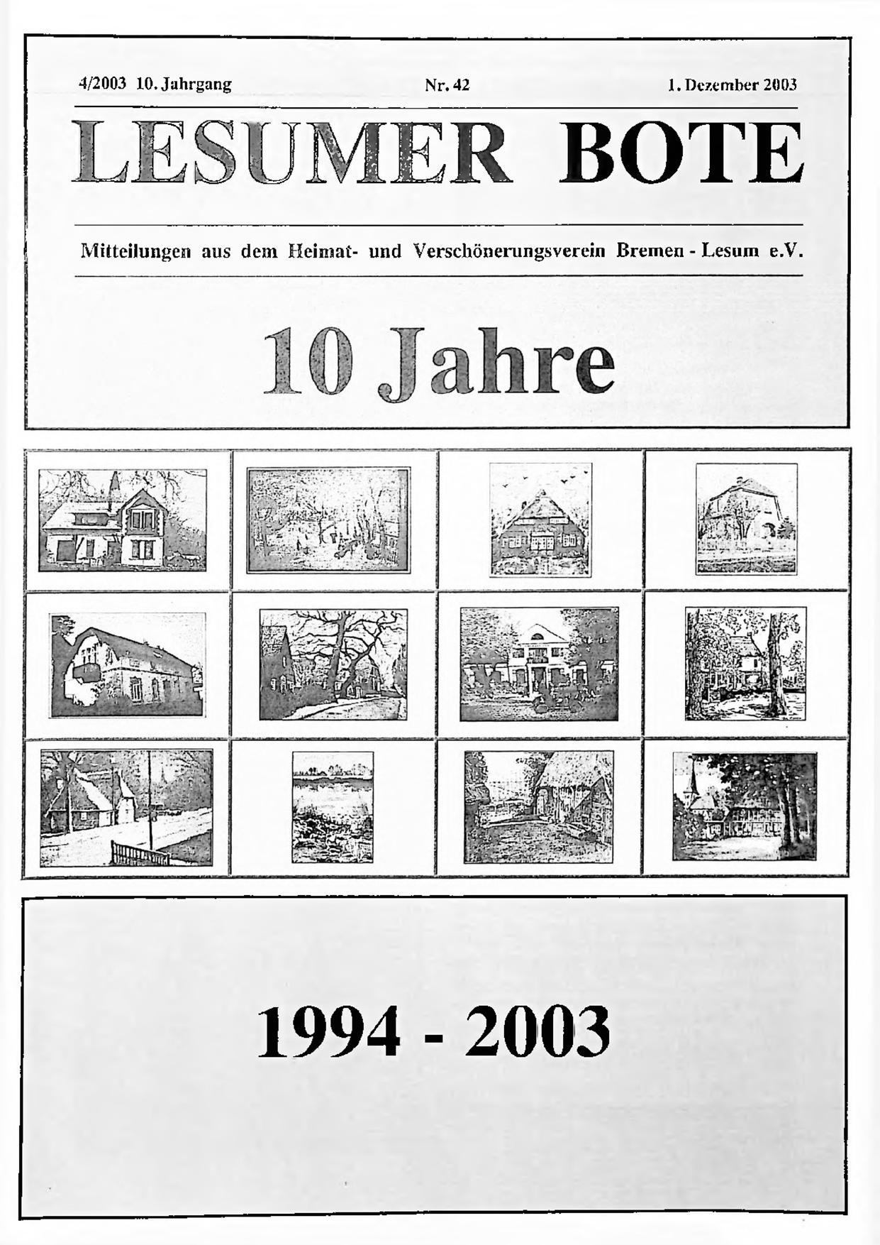 Titelbild Lesumer Bote Nr. 42