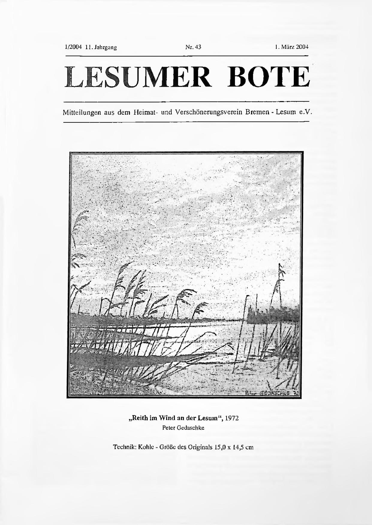 Titelbild Lesumer Bote Nr. 43