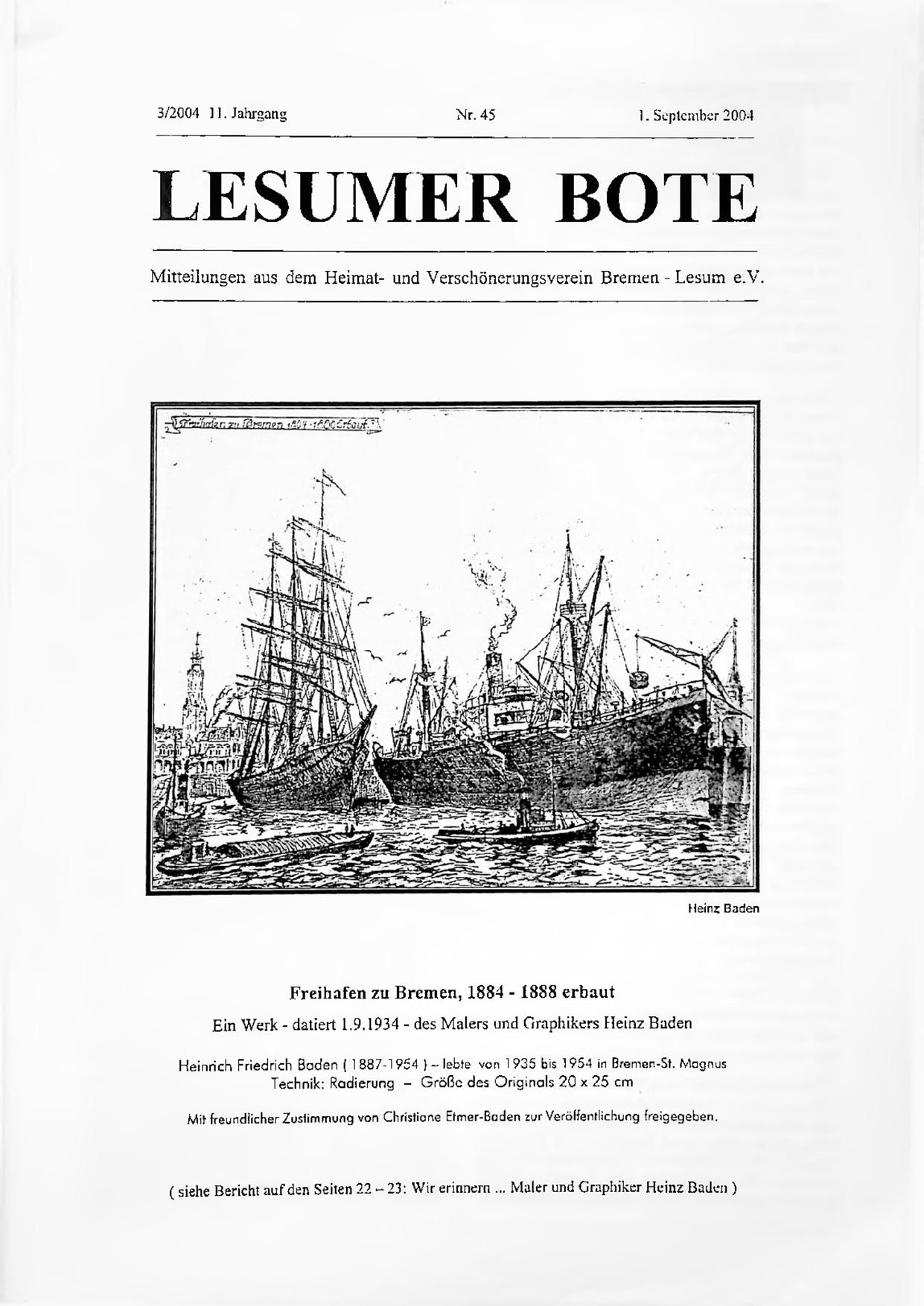 Titelbild Lesumer Bote Nr. 45