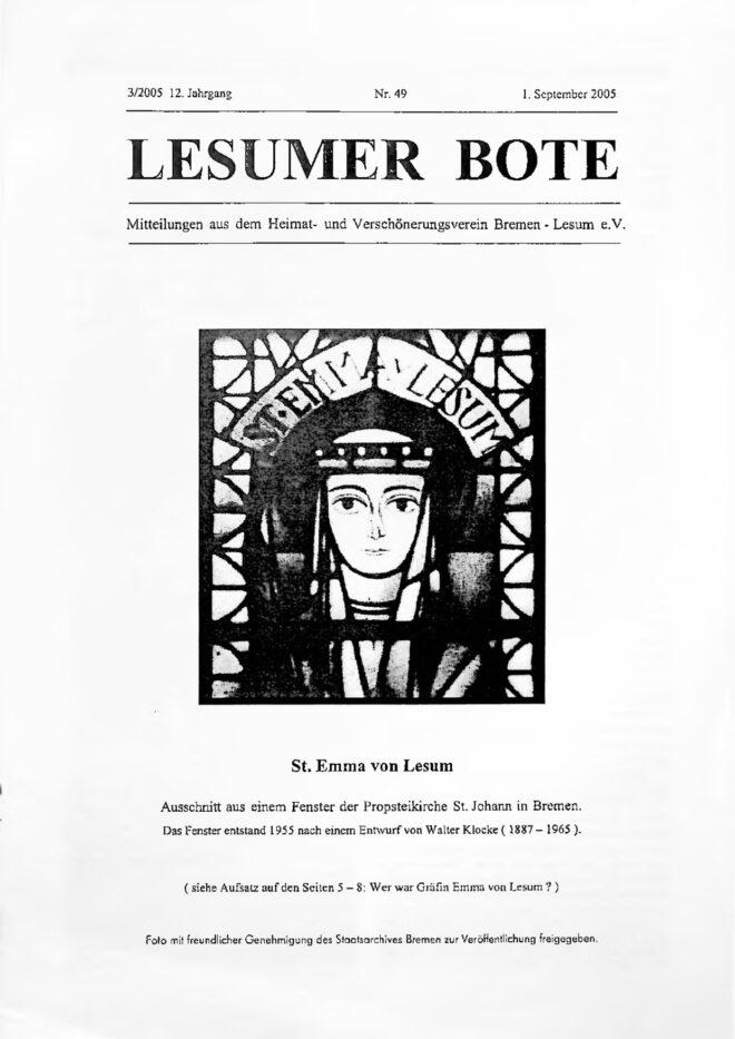 Titelbild Lesumer Bote Nr. 49