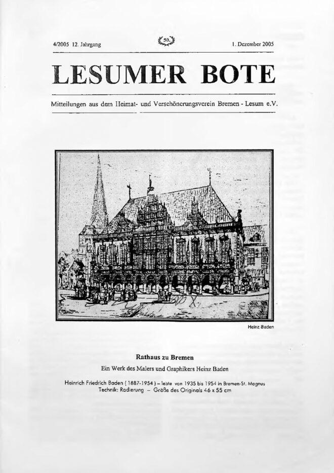Titelbild Lesumer Bote Nr. 50