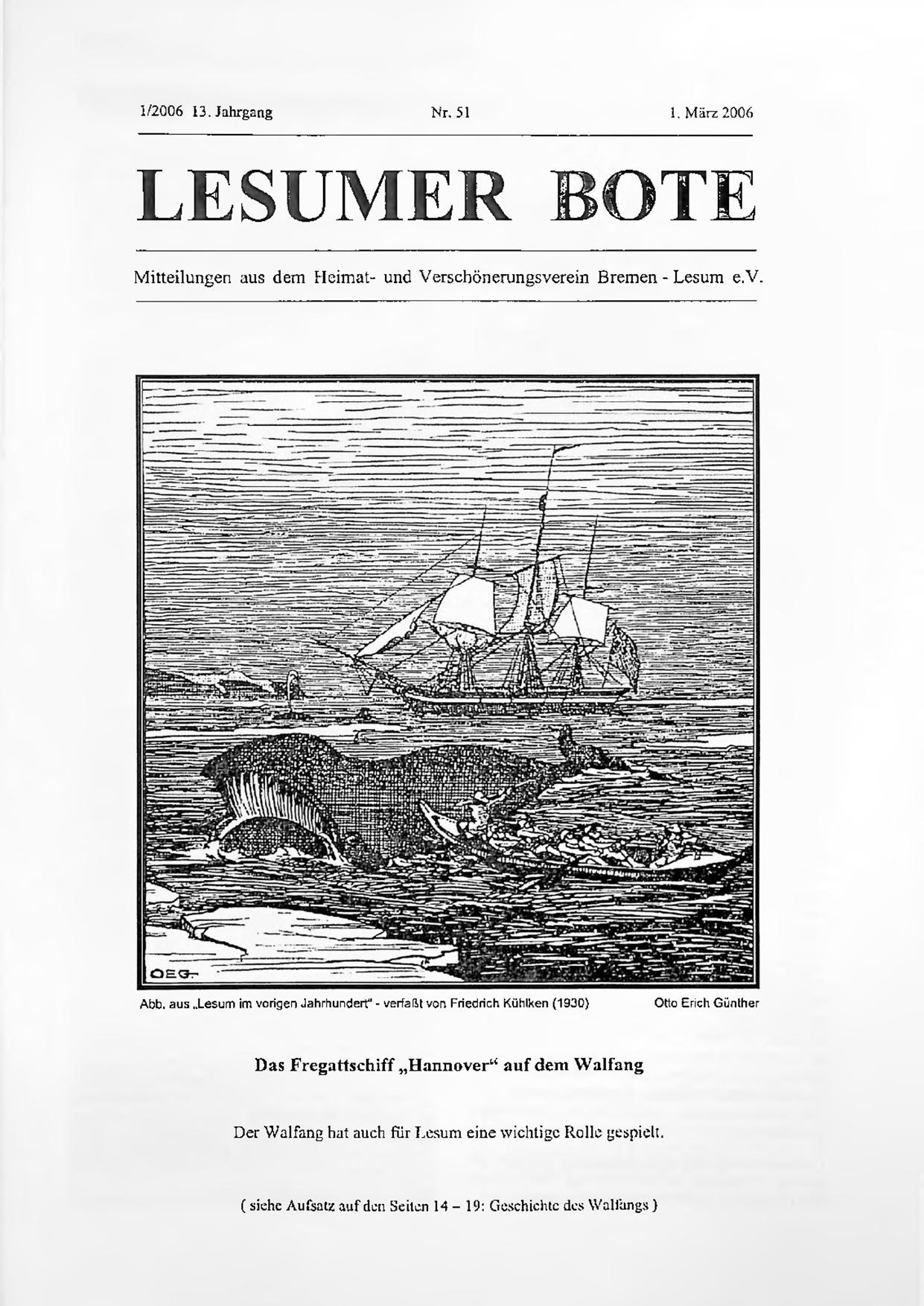 Titelbild Lesumer Bote Nr. 51