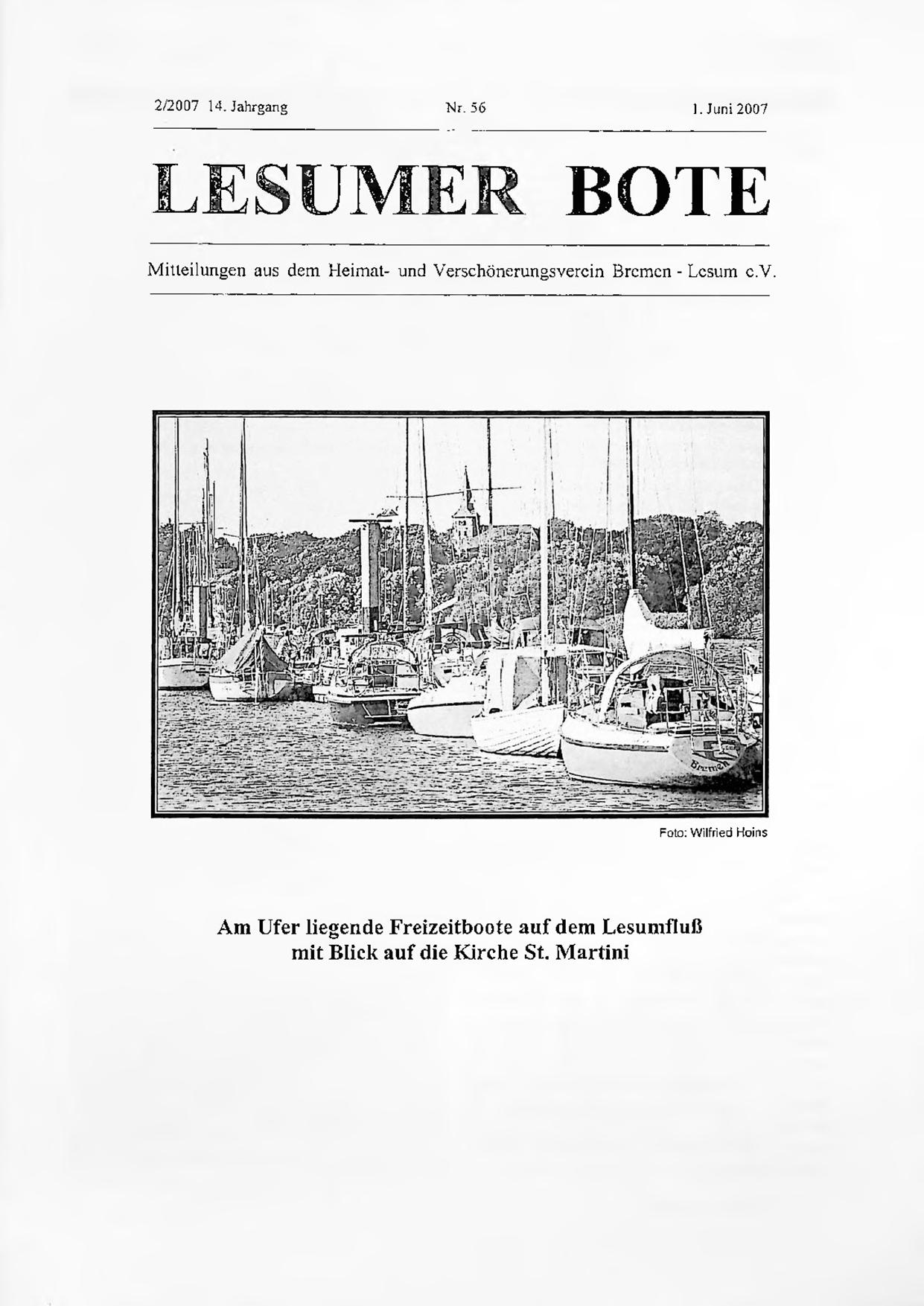 Titelbild Lesumer Bote Nr. 56