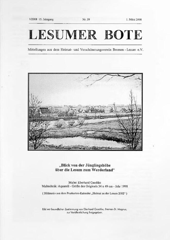 Titelbild Lesumer Bote Nr. 59