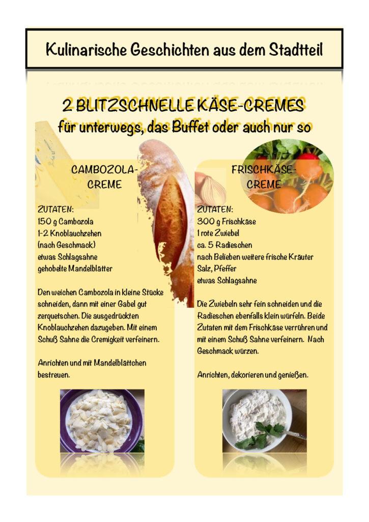 Rezepte Zwei blitzschnelle Käse-Cremes