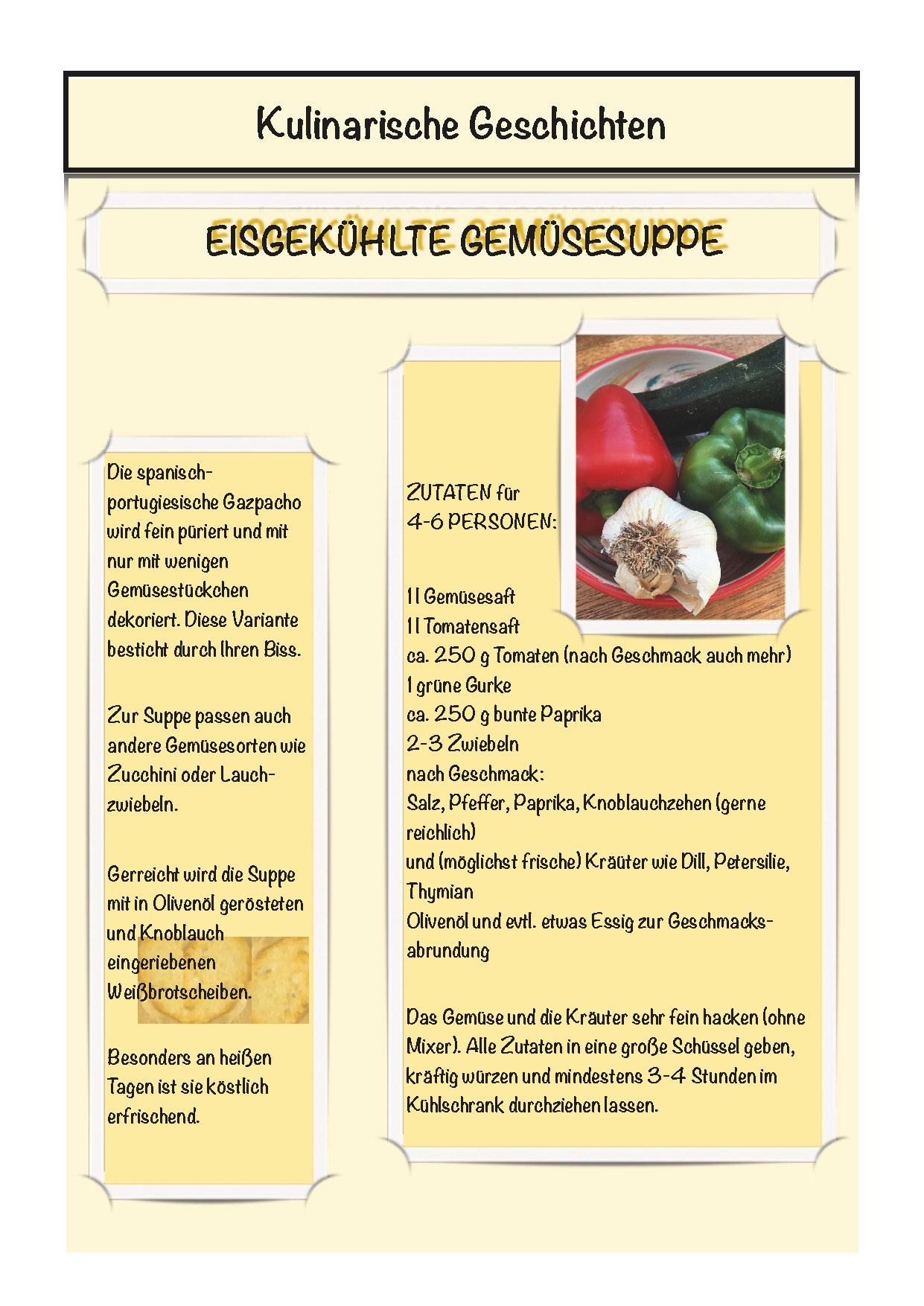Rezept Eisgekühlte Gemüsesuppe