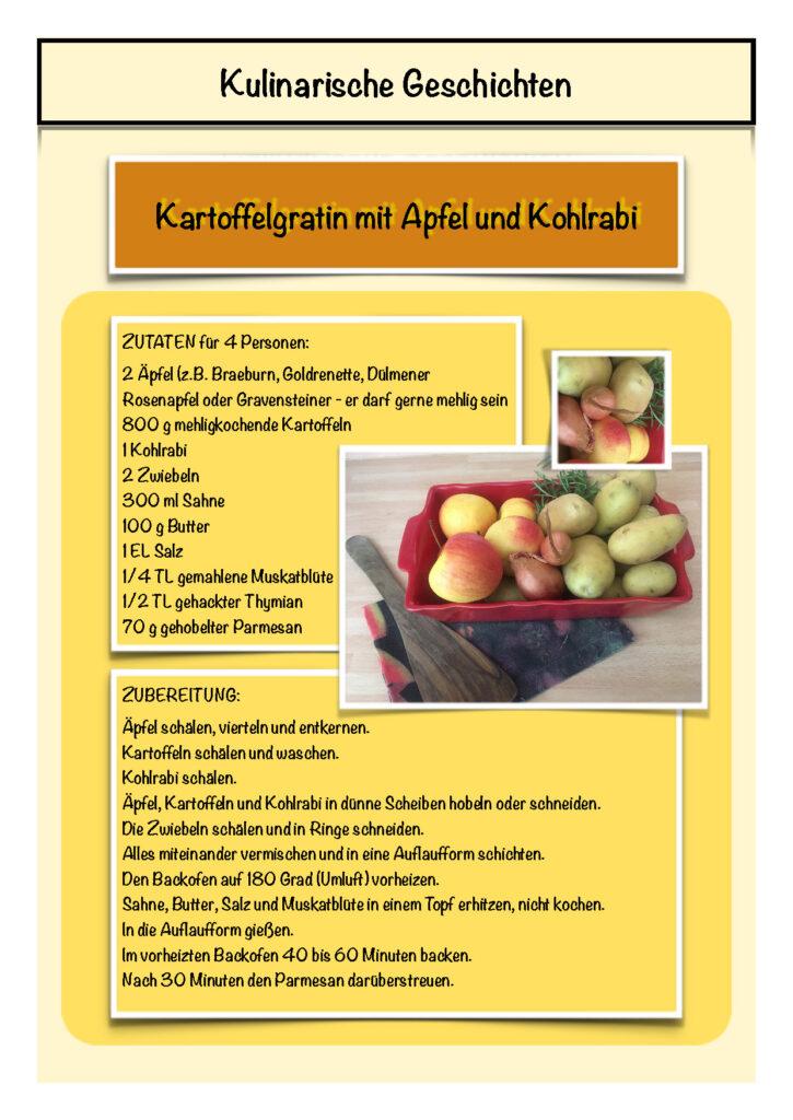 Rezept Kartoffelgratin mit Apfel und Kohlrabi