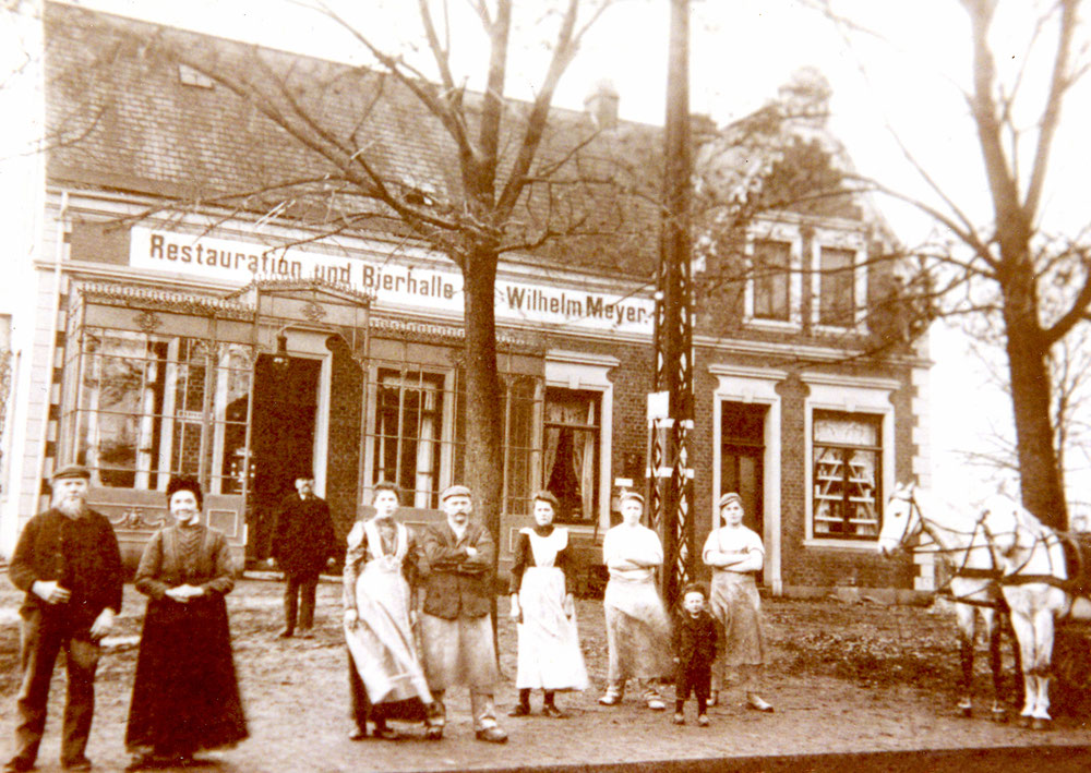 Restauration und Bierhalle Wilhelm Meyer, Grambker Heerstraße, Ecke Mittelsbürener Landstraße, ca. 1911, Archiv HVL