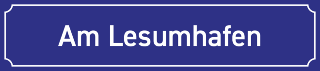 Straßennamenschild Am Lesumhafen