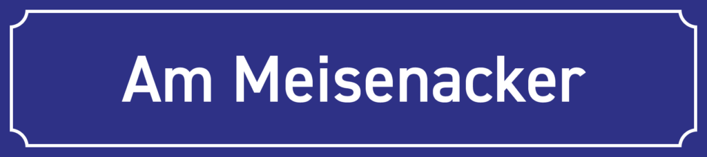 Straßennamenschild Am Meisenacker