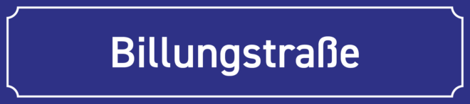 Straßennamenschild Billungstraße