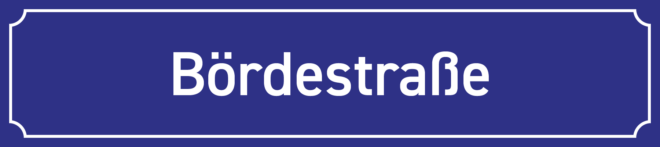 Straßennamenschild Bördestraße