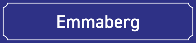 Straßennamenschild Emmaberg