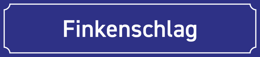 Straßennamenschild Finkenschlag