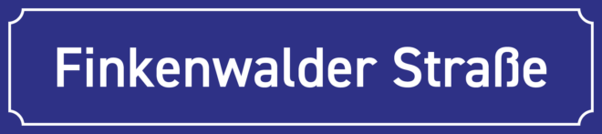 Straßennamenschild Finkenwalder Straße