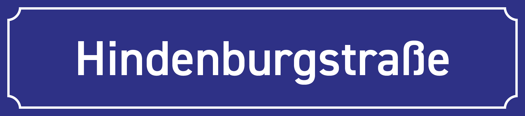 Straßennamenschild Hindenburgstraße