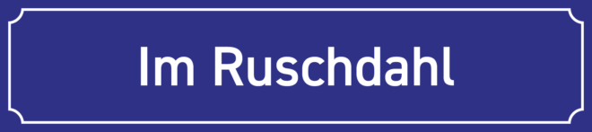 Straßenschild Im Ruschdahle