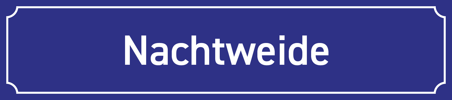 Straßennamenschild Nachtweide