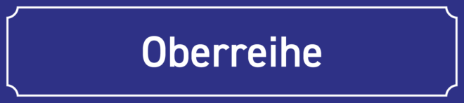 Straßennamenschild Oberreihe