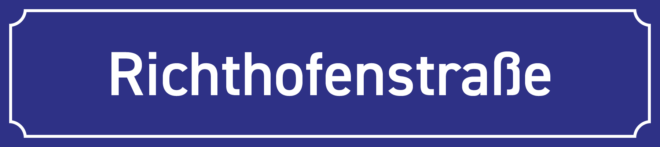 Straßennamenschild Richthofenstraße