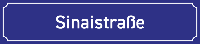 Straßennamenschild Sinaistraße