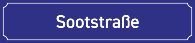 Straßennamenschild Sootstraße