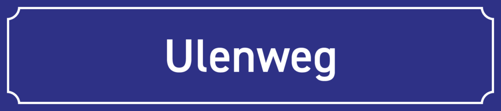 Straßennamenschild Ulenweg