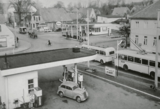 Verkehrsknotenpunkt „Stadt London“, Foto um 1955/56
